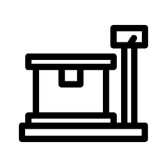 weight scale icon or logo isolated sign symbol vector illustration - high quality black style vector icons