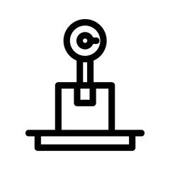 weight scale icon or logo isolated sign symbol vector illustration - high quality black style vector icons