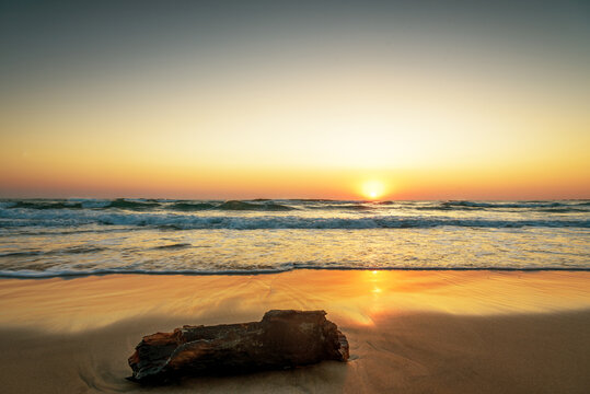 Beautiful tropical sunrise on the beach.