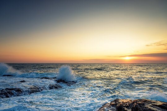 Beautiful sunrise over the sea.
