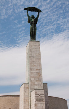 Statue of Felszabadulasi Emlekmu on Gellert Hill, Budapest, Hungary