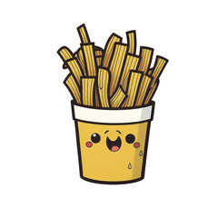 Crispy and Golden: A Perfectly Cooked French Fry Vector Illustration