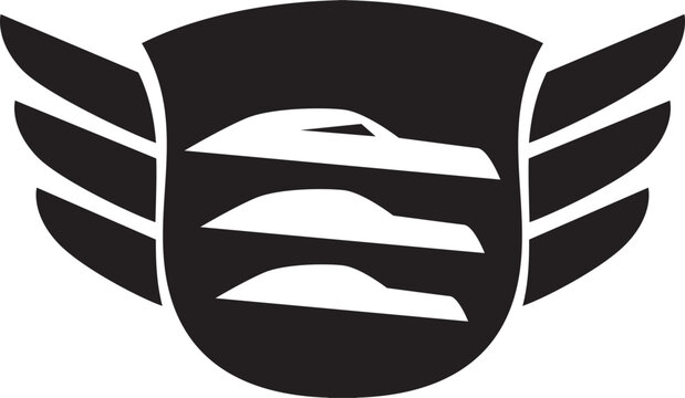 sport car logo with black background