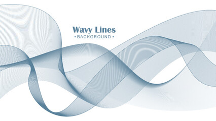 Elegant smooth wavy lines background