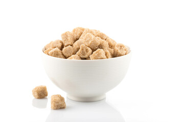Brown cane sugar cubes