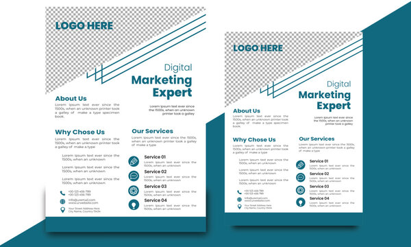 Flyer Layout with Geometric Accents Corporate business flyer design and digital marketing agency brochure cover template with photo Free Vector Creative corporate business flyer template,Best Corporat