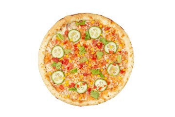 veggie pizza top view