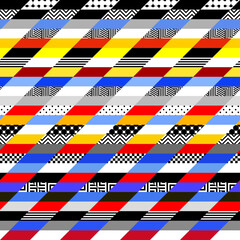 Herringbone aztec pattern. Seamless quilting design background. Vector image