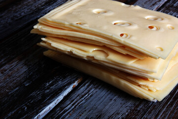 close up of cheese slices