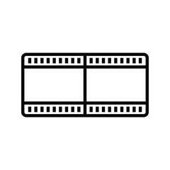 cinema film strip frames with different shape effect and empty space for your movie photograph and picture, vector icon illustration isolated on white background.