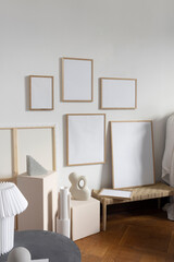 In The Studio 3 Mockup Scene Artistic Studio life real photo 