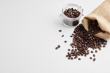 Fototapeta na wymiar Coffee brewed from freshly roasted beans