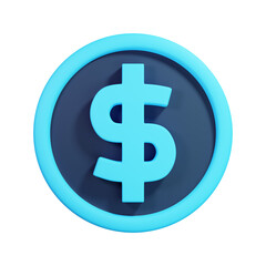 Obraz premium 3D Coin Illustration