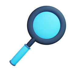 3D Magnifying Glass Illustration