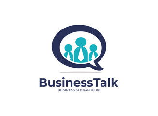 Logo vector icon Business Talk design template