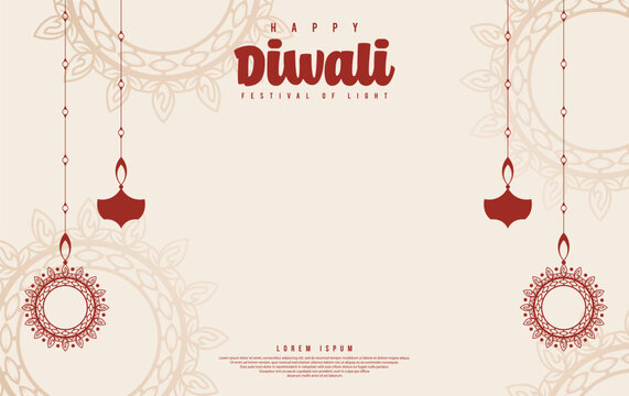 Happy diwali day background illustration. Diwali culture illustration