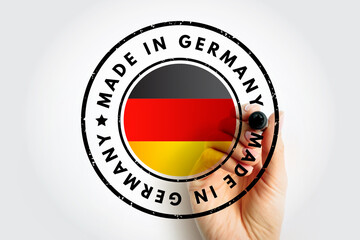 Made in Germany text emblem badge, concept background
