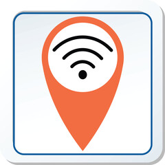 WiFi Navigation Icon Vector Illustration Graphic