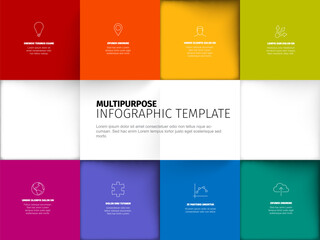Vector Minimalist colorful Infographic template