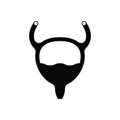 Human bladder icon design. Urinary infection icon and symbol. isolated on white background. vector illustration
