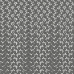White color brunches pattern. Bright silhouettes on dark gray background. Can be used for home decor such as wallpaper, tablecloth, bedclothes or for fashion graphics such as fabric all-over print