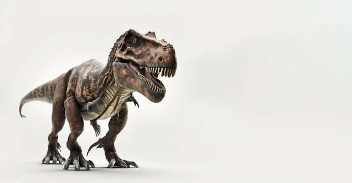 AI generative image of a T Rex Tyrannosaurus rex prehistoric dinosaur from the jurassic period
