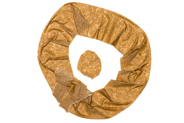 Adhesive tape isolated on transparent background, ripped masking crumpled paper sticky snips, poster design overlay elements.