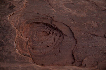 Detail of rock formations at dead horse point state park