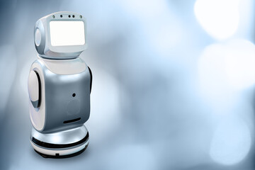 Robot consultant with digital tablet