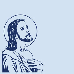 HESE HIGH QUALITY JESUS VECTOR FOR USING VARIOUS TYPES OF DESIGN WORKS LIKE T-SHIRT, LOGO, TATTOO AND HOME WALL DESIGN