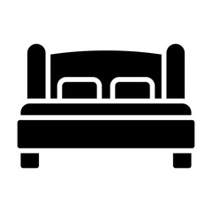 Bed glyph solid icon