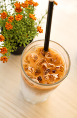 Espresso tonic in the bar