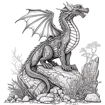 Dragon Sketch Images – Browse 29,707 Stock Photos, Vectors, and Video