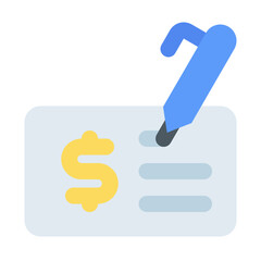 cheque flat icon