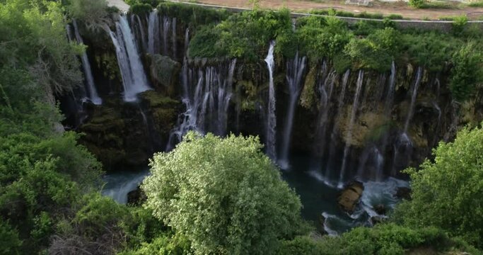 Ground bridge waterfall mystical nature and wonderful waterfall