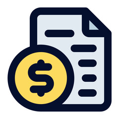 accounting filled line icon