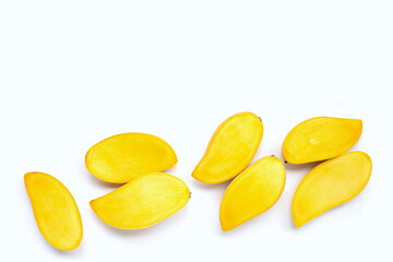 Tropical fruit, Mango on white background.