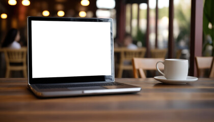 Scene with laptop at the fist plan for montage