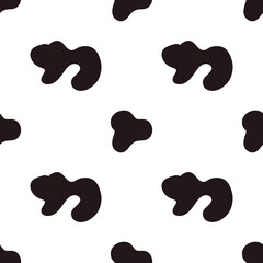Cow Pattern Black and White background | Animal seamless western pattern