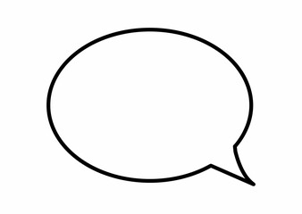 楕円の吹き出し向き右向き