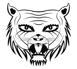 tiger face icon. vectors, illustrations, icons, avatars and logos.