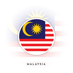 Malaysia round flag template design