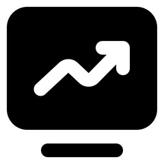 graph growth solid icon