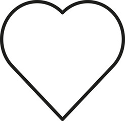 Heart Like symbol Line Icon Black outline illustration 