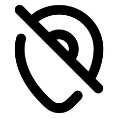 location disable line icon