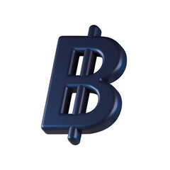 Baht Currency 3D Icon