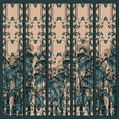 
canopy with plant wall decoration