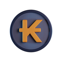 Kip Coin 3D Icon
