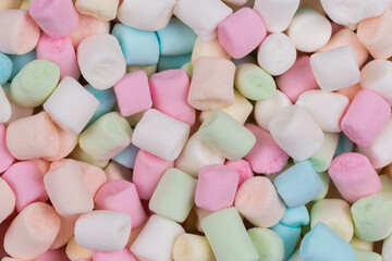Colorful marshmallows as background