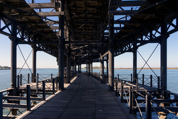 Tinto river Company Dock built in 1874. Huelva, Andalucia, Spain.